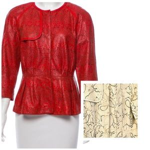 THE WRIGHTS Laser Cut Leather Jacket